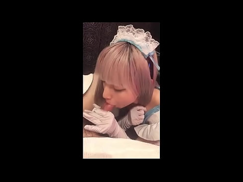❤️ Japanski idol [mayuka], kostim francuske sobarice, 1. dio, pušenje i drkanje losionom ❤ Samo porno kod nas ❌